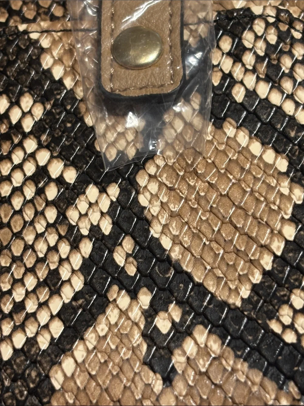 INC‎ International Concepts Tan and Black Snake-Print Wallet